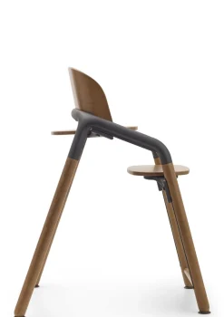 Komplettes Hochstuhl-Set 'Giraffe' warmes Holz / Grau