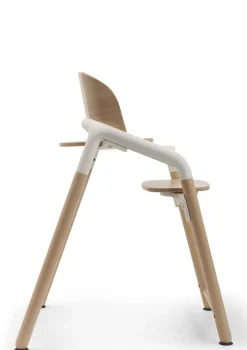 Komplettes Hochstuhl-Set 'Giraffe' neutrales Holz / Weiß