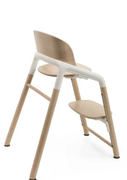 Komplettes Hochstuhl-Set 'Giraffe' neutrales Holz / Weiß