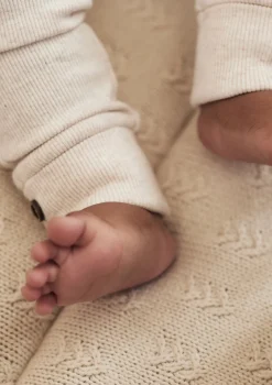 Krabbeldecke 'Grain Knit' Oatmeal 95 x 75 cm