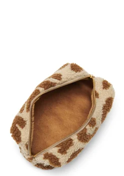 Kulturtasche 'Teddy Pouch' Leopard Ecru