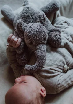 Kuscheltier Elefant mit Herzschlag 'George' grau