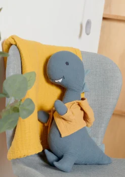 Kuscheltier Musselin Dino Jade Grün