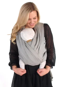 Leinentragetuch 'Ash' hellgrau