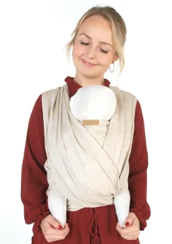 Leinentragetuch 'Flax' beige meliert