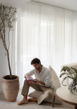 Lounger Sitzsack Cord Creme Beige