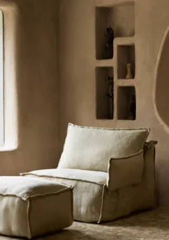 Lounge-Sessel 'Linen Lounger' Beige