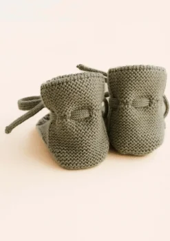 Merino Baby Booties Artichoke