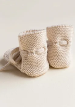 Merino Baby Booties Cream