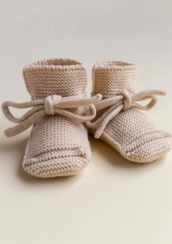 Merino Baby Booties oat