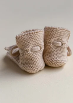 Merino Baby Booties oat