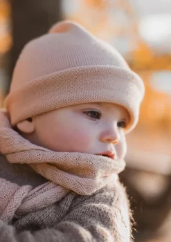 Merino Beanie 'Efa' apricot
