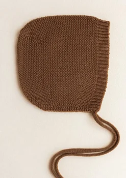 Merino Bonnet 'Dolly' Chocolate