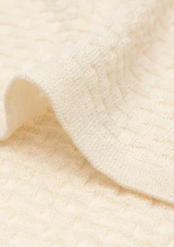 Merino Decke 'Weave Knit' Oatmeal 150 x 100 cm