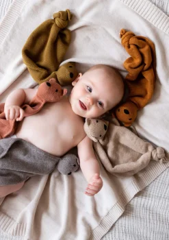 Merino Schmusetuch 'Teddy Tokki' Rust