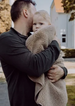 Merino Teddy Kuscheldecke Essential Taupe 90 x 75 cm