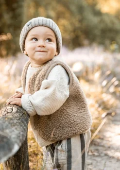 Merino Teddy Weste Essential Taupe