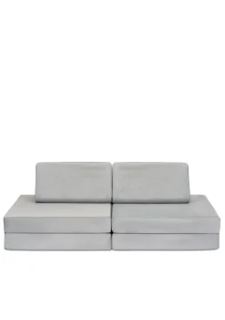 Mini Spielsofa Velours Mond Grau
