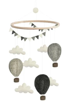 Mobile 'Air Balloons/Pennants' Grey