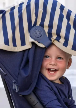 Multifunktionale UV-Decke UPF 50+ Navy Stripe