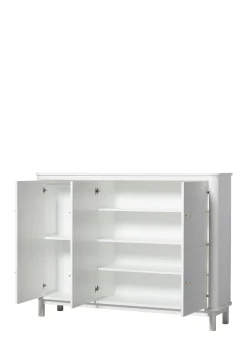 Multi-Schrank 'Wood' 3-türig weiss