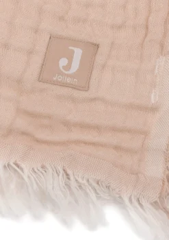 Musselin Decke 'Fringe' Moonstone 120 x 120 cm