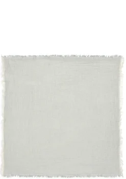 Musselin Decke 'Fringe Stripe' Sea Green 120 x 120 cm