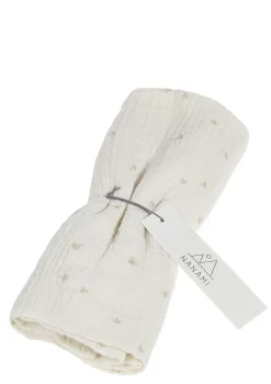 Musselin Mulltuch 'Heart' Latte 135 x 100 cm