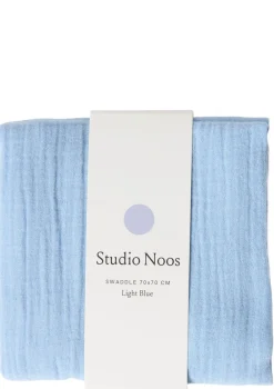 Musselin Mulltuch 'Swaddle Uni Medium' Light Blue 70 x 70 cm