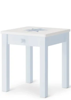 Nachttisch hellblau handbemalt