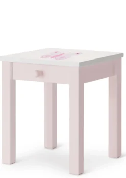 Nachttisch rosa handbemalt