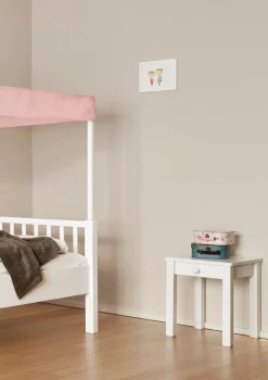 Nachttisch rosa handbemalt