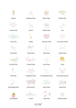 Nachttisch weiß handbemalt