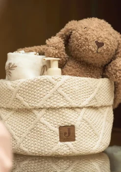 Pflegekörbchen 'Check Knit' Oatmeal