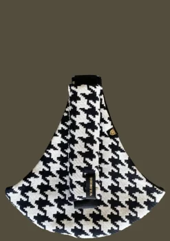 Premium Kindertrage Jacquard Hahnentritt