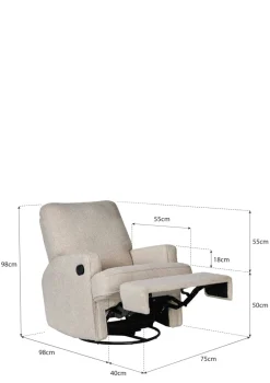Relax-Sessel 'Swivel & Gliding Electric Recliner' mit elektrischer Liege-Funktion Teddy Taupe