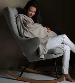 Schaukelstuhl Erwachsene 'De Luxe' Sand Grey