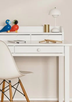 Schreibtisch niedrig weiß handbemalt