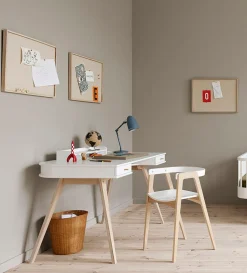 Schreibtisch 'Wood' 66 cm Weiß/Eiche