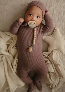 Silikon Schnullerkette 'Hera' Faux Wood