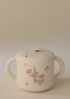 Silikon Snackbecher Pink Flowers
