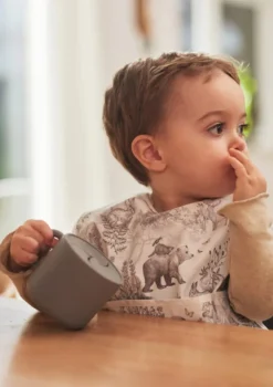 Silikon Snackbecher Stormy Grey