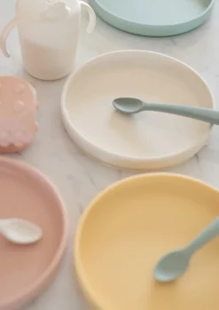 Silikon Teller mit Saugnapf Blush