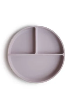 Silikon Teller mit Saugnapf Soft Lilac