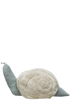 Sitzkissen 'Mr. Snail' Blue / Natural