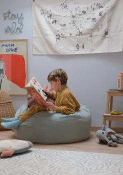 Sitzsack Velours Dino Türkis