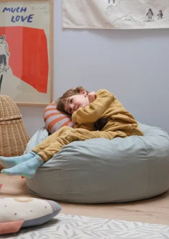 Sitzsack Velours Minz Hellgrün