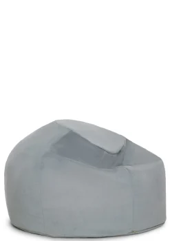 Sitzsack Velours Mond Grau