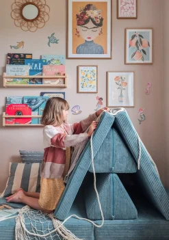 Spielsofa Cord Lagune Blau