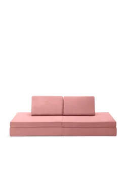 Spielsofa Velours Korallen Altrosa